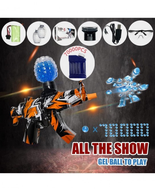 Gel Ball Blaster Electric Splatter Ball Blaster Automatic with 70000 Water Beads Splat Ball Blaster MP-5 Toys for Outdoor Act...