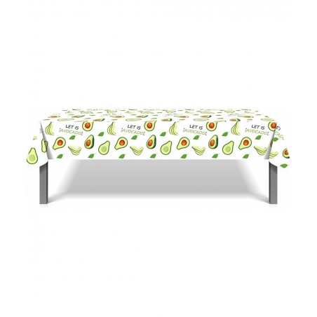 2 Pack Avocado Party Plastic Tablecloth 54 x 87 Inch Long Rectangular Table Cover for Buffet Birthday Party Holiday Dinner Pi...