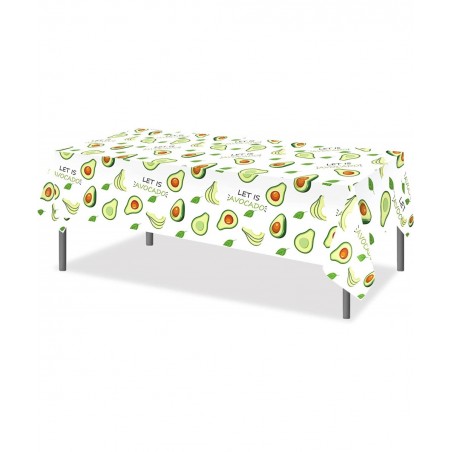 2 Pack Avocado Party Plastic Tablecloth 54 x 87 Inch Long Rectangular Table Cover for Buffet Birthday Party Holiday Dinner Pi...