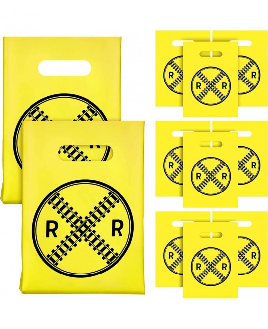50 Pieces Railroad Treat Bags Train Treat Bags Plastic Candy Bags Party Favor Bags for Train or Railroad Themed Party Supplie...
