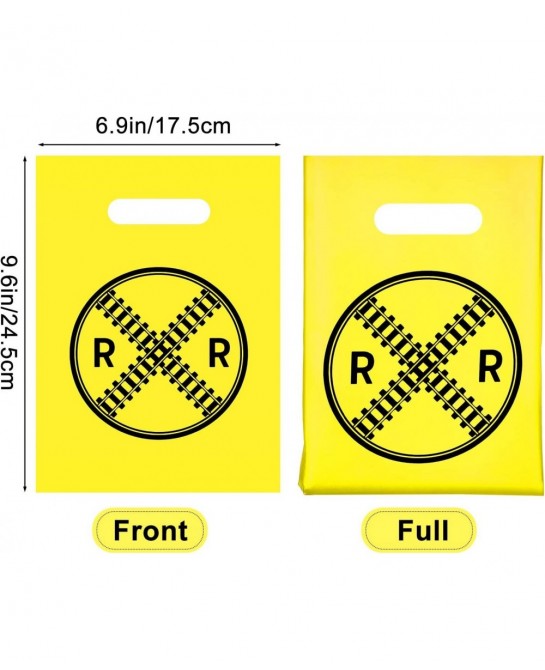 50 Pieces Railroad Treat Bags Train Treat Bags Plastic Candy Bags Party Favor Bags for Train or Railroad Themed Party Supplie...