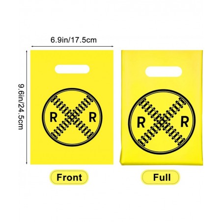 50 Pieces Railroad Treat Bags Train Treat Bags Plastic Candy Bags Party Favor Bags for Train or Railroad Themed Party Supplie...
