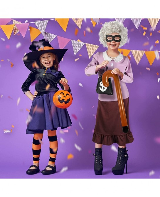 7 Pcs Toddler Old Lady Costume Granny Wise Costume Set 100th Day of School Kids Granny Dress Accessories for Kids Girls $39.6...