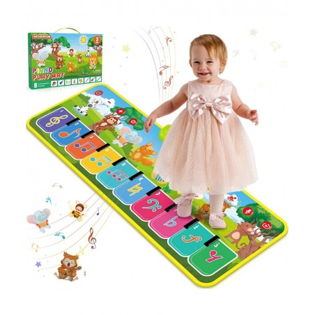 Stocking Stuffers Piano Music Mat Toys for Girls and Boys Kid Toys with 8 Animal Cartoons 8 Musical Instrument Sounds Christm...