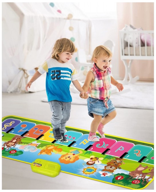 Stocking Stuffers Piano Music Mat Toys for Girls and Boys Kid Toys with 8 Animal Cartoons 8 Musical Instrument Sounds Christm...