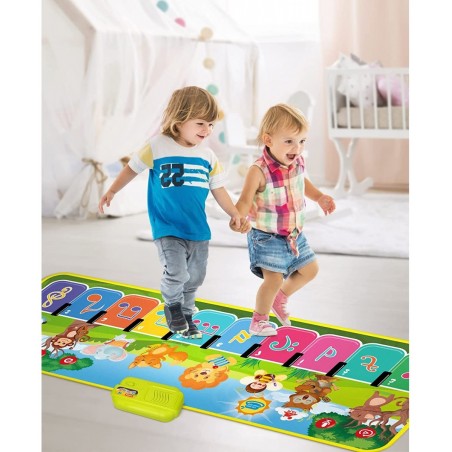 Stocking Stuffers Piano Music Mat Toys for Girls and Boys Kid Toys with 8 Animal Cartoons 8 Musical Instrument Sounds Christm...