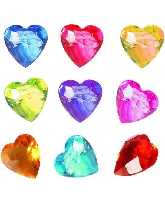 NLR [20pcs 4cm] Big Size Kids Heart Toy Acrylic Gem Set Pirate Treasure Hunt Toy | Easter Egg Filler | Diving Instructor | Pa...