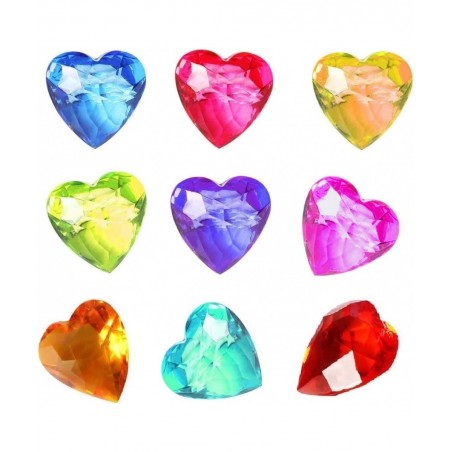 NLR [20pcs 4cm] Big Size Kids Heart Toy Acrylic Gem Set Pirate Treasure Hunt Toy | Easter Egg Filler | Diving Instructor | Pa...