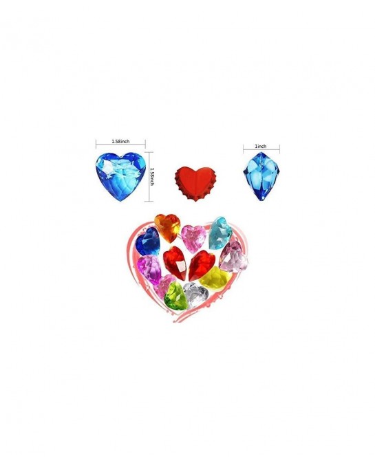 NLR [20pcs 4cm] Big Size Kids Heart Toy Acrylic Gem Set Pirate Treasure Hunt Toy | Easter Egg Filler | Diving Instructor | Pa...