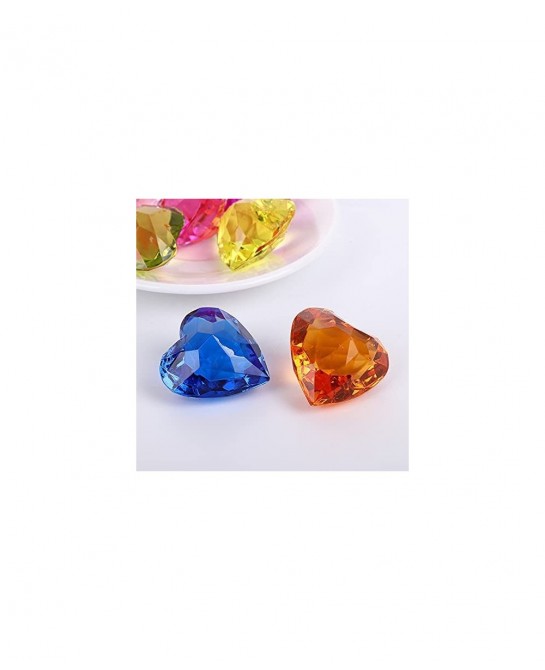 NLR [20pcs 4cm] Big Size Kids Heart Toy Acrylic Gem Set Pirate Treasure Hunt Toy | Easter Egg Filler | Diving Instructor | Pa...