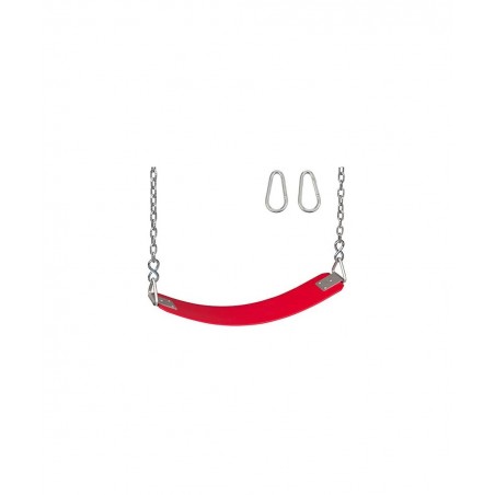 Swing Set Stuff Commercial Rubber Belt Seat with Chains & Hooks SSS Logo Sticker Playground Swing Red $107.80 Play Sets & Pla...