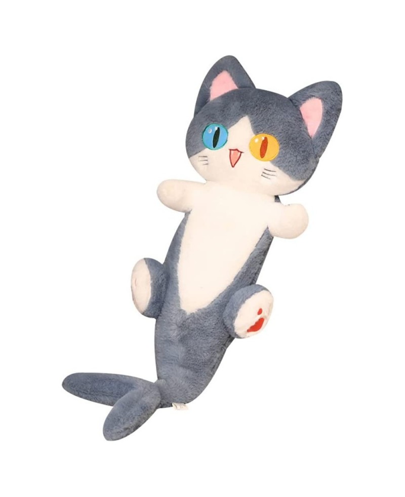 Shark Cat Stuffed Animal Plush Toy Fluffy Different Eyes Shark Cat Plushie Doll Soft Hugging Sleeping Plush Pillow for Kid Ha...