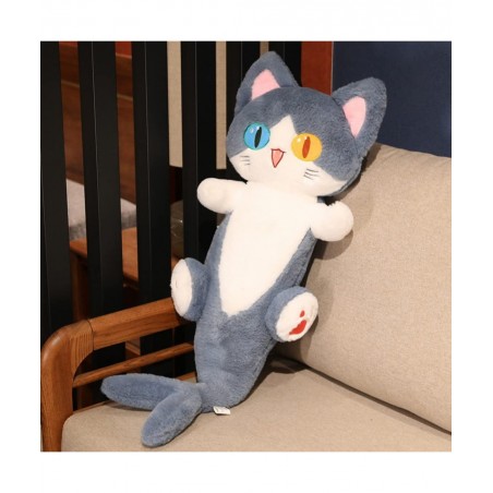 Shark Cat Stuffed Animal Plush Toy Fluffy Different Eyes Shark Cat Plushie Doll Soft Hugging Sleeping Plush Pillow for Kid Ha...