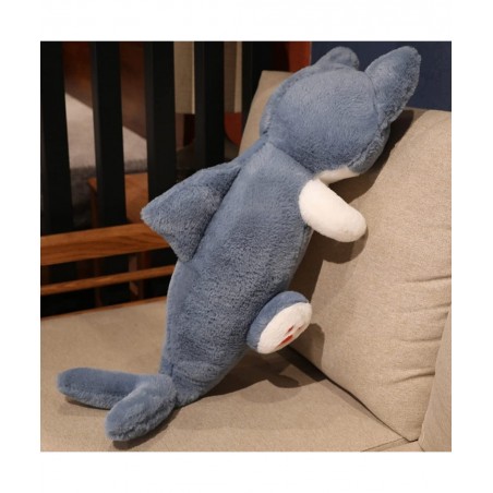 Shark Cat Stuffed Animal Plush Toy Fluffy Different Eyes Shark Cat Plushie Doll Soft Hugging Sleeping Plush Pillow for Kid Ha...