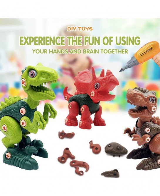 Kids Toys for 3-8 Year Old Boys Take Apart Dinosaur Toys for Kids 3 4 5 6 7 8 STME Learning Educational Building Construction...