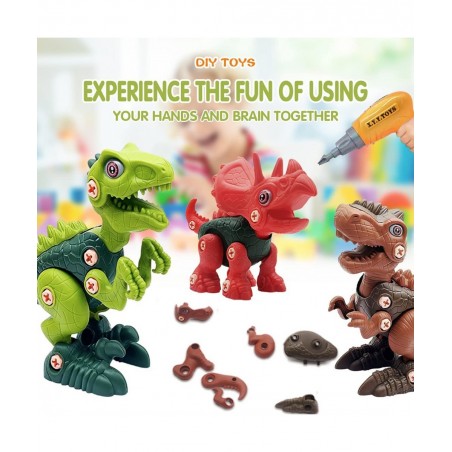 Kids Toys for 3-8 Year Old Boys Take Apart Dinosaur Toys for Kids 3 4 5 6 7 8 STME Learning Educational Building Construction...