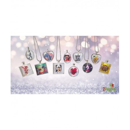 DIY Pendant Jewelry Making Kit (10-in-1) Arts and Crafts for Girls Make Your Own Pendant Necklace Craft Kit Project Custom Ne...