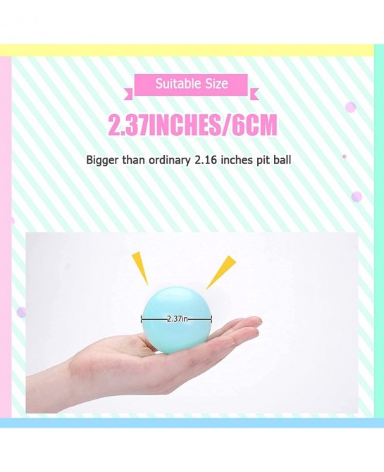 Macaron Multi-Color Ball Pit Ball 50 pcs 2.3 inch Non-Toxic SPA Free Children's Ball Pool Tent Toys Indoor and Outdoor $42.80...