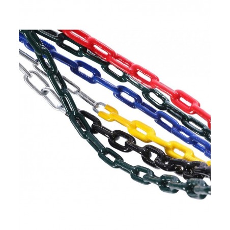 Swing Chains (2) Fully Coated for Swing Set with 4 Free Quick Links Anti-Rust Iron Link Chains Playground Kids Tree Swing Sea...