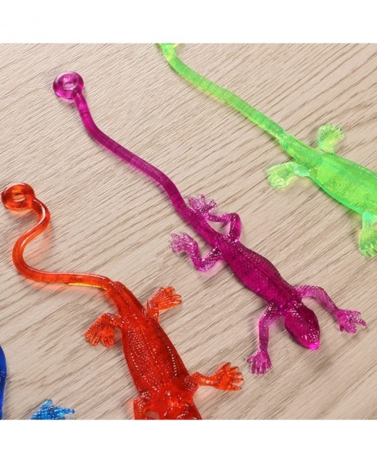 Stretchy Sticky Lizards Toys Elastic Lizard Toys Stretchy Sticky Animal Toys for Party Favors Birthday Gifts Classroom Prizes...
