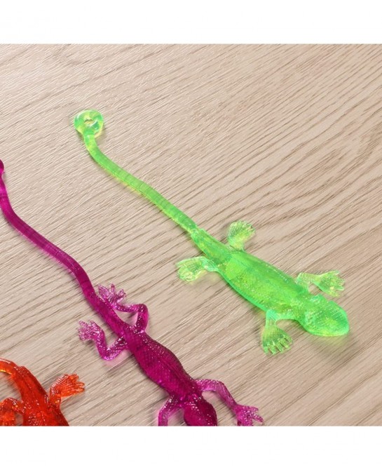 Stretchy Sticky Lizards Toys Elastic Lizard Toys Stretchy Sticky Animal Toys for Party Favors Birthday Gifts Classroom Prizes...
