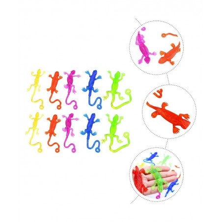 Stretchy Sticky Lizards Toys Elastic Lizard Toys Stretchy Sticky Animal Toys for Party Favors Birthday Gifts Classroom Prizes...