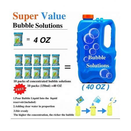 Bubble Machine Automatic Bubble Blower Bubble Machine for Kids Toddlers Portable Bubble Maker with Remote 5000+ Bubbles/Min B...
