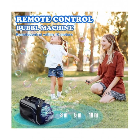 Bubble Machine Automatic Bubble Blower Bubble Machine for Kids Toddlers Portable Bubble Maker with Remote 5000+ Bubbles/Min B...