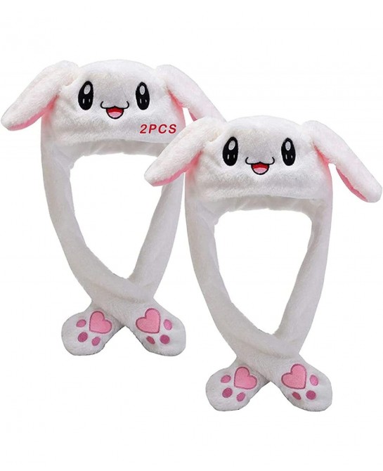 2PCS Cute Bunny Hat with Moving Ears Funny Rabbit Hat Soft Jumping Animal Hat for Women Kids Party Christmas Gift $34.00 Kids...
