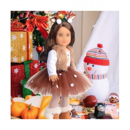18 Inches Doll Clothes Christmas Deer Costume Tutu Dress fits 18 Inch Doll $29.40 Doll Accessories