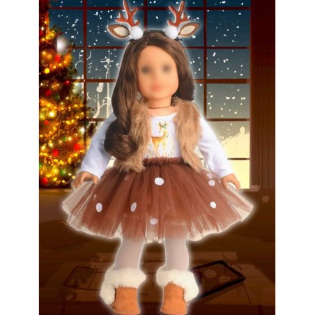 18 Inches Doll Clothes Christmas Deer Costume Tutu Dress fits 18 Inch Doll $29.40 Doll Accessories