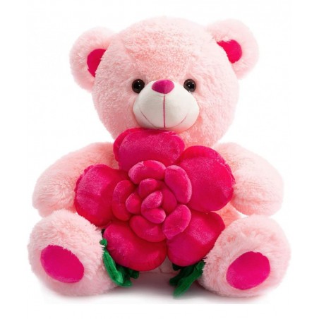 Teddy Bear Stuffed Animals Plush Bear Holding Rose Soft Plush Toy Valentine's Day 16 Inch Pink $42.84 Stuffed Animals & Teddy...