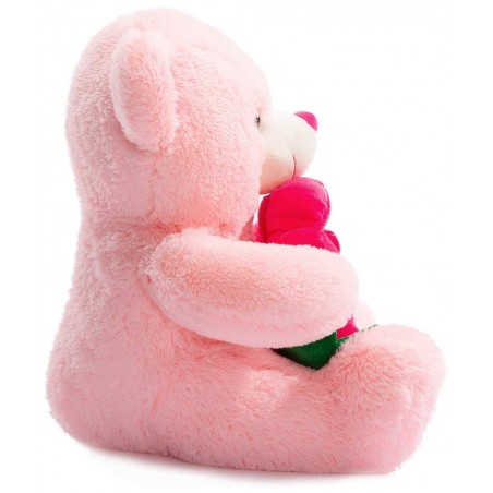 Teddy Bear Stuffed Animals Plush Bear Holding Rose Soft Plush Toy Valentine's Day 16 Inch Pink $42.84 Stuffed Animals & Teddy...