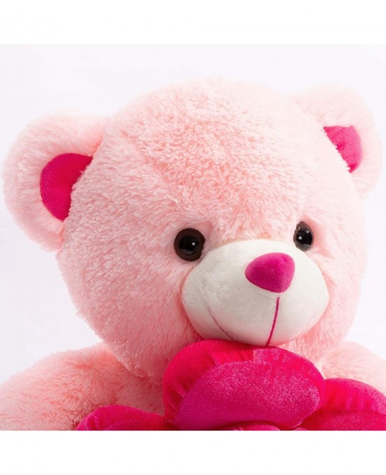 Teddy Bear Stuffed Animals Plush Bear Holding Rose Soft Plush Toy Valentine's Day 16 Inch Pink $42.84 Stuffed Animals & Teddy...