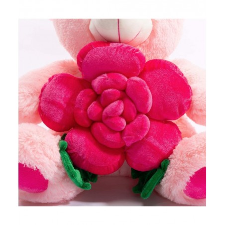 Teddy Bear Stuffed Animals Plush Bear Holding Rose Soft Plush Toy Valentine's Day 16 Inch Pink $42.84 Stuffed Animals & Teddy...