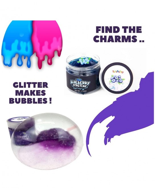 Slime Kit for Girls Boys 6 Different Scented Non Sticky Premade Slimes in 28 oz Container with Fruit Charms Butter Glitter Cl...