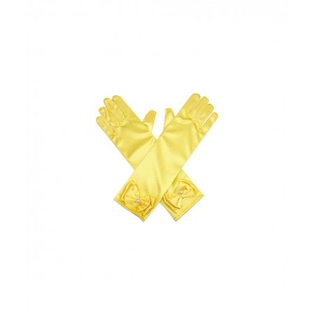 Princess Dress Up Costume Accessories Elsa Set For Princess Cosplay Gloves Tiara Wand and Fancy Long Cape(6 Pieces) (yellow) ...