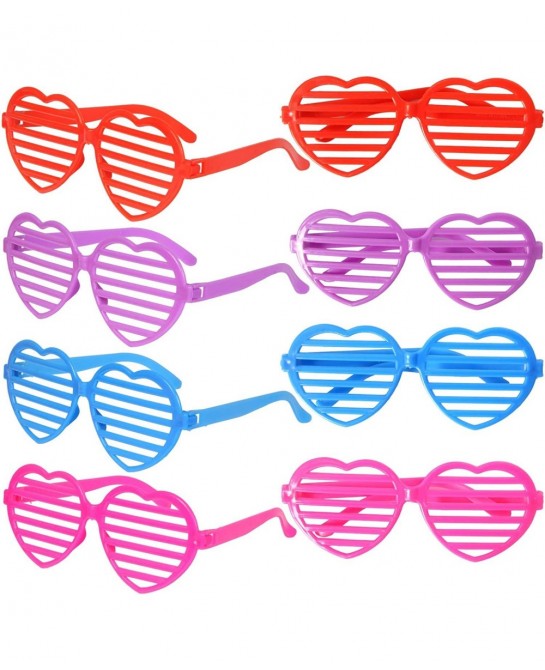 32 Packs Valentines Day Shade Glasses with Gift Cards Heart Shaped Shutter Glasses Heart Glasses Valentines Day Accessories f...