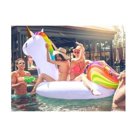 Huge Unicorn Inflatable Pool Float Pool Floatie Summer Beach Float Swimming Pool Party Toys Lounge Raft Ride-on Water Pool To...