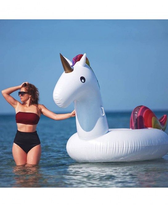 Huge Unicorn Inflatable Pool Float Pool Floatie Summer Beach Float Swimming Pool Party Toys Lounge Raft Ride-on Water Pool To...