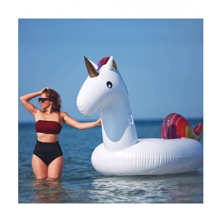 Huge Unicorn Inflatable Pool Float Pool Floatie Summer Beach Float Swimming Pool Party Toys Lounge Raft Ride-on Water Pool To...