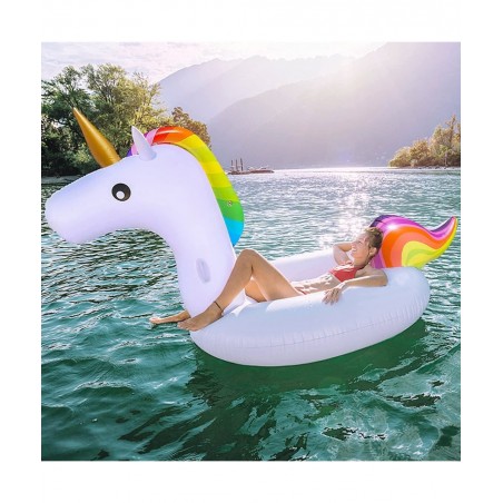 Huge Unicorn Inflatable Pool Float Pool Floatie Summer Beach Float Swimming Pool Party Toys Lounge Raft Ride-on Water Pool To...