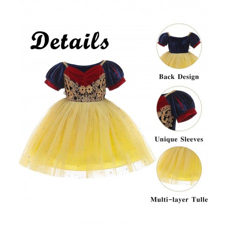 Toddler Girls Princess Dress Halloween Cosplay Dress Up Costume with Accessories $42.49 Kids' Costumes