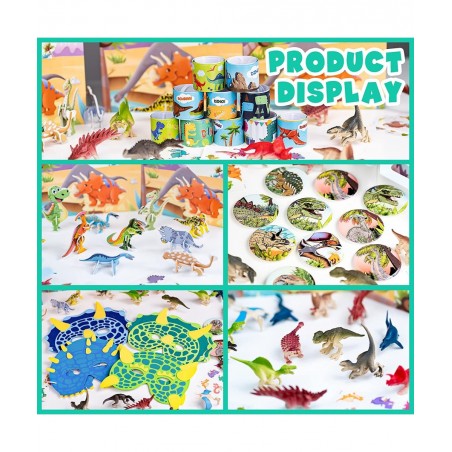 85 Dinosaur Birthday Party Favors Dino goodie Bags Stuffers for Dinosaur Birthday Party Supplies include 10 Gift Boxes 10 Puz...