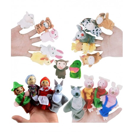 20PCS Finger Puppets - Finger Puppets for Toddlers 1-3 with Storytelling and Playtime Fairy Tales with Mini Stuffed Animals P...