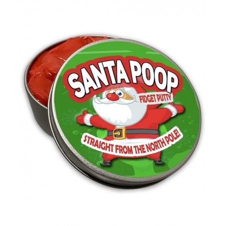 Santa Poop Fidget Putty - Christmas Stress Relief Therapy Toy for Kids Teens and Adults Red Metal Tin $22.36 Slime & Putty Toys