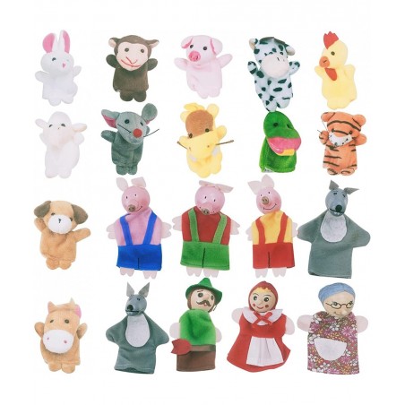 20PCS Finger Puppets - Finger Puppets for Toddlers 1-3 with Storytelling and Playtime Fairy Tales with Mini Stuffed Animals P...