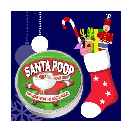 Santa Poop Fidget Putty - Christmas Stress Relief Therapy Toy for Kids Teens and Adults Red Metal Tin $22.36 Slime & Putty Toys