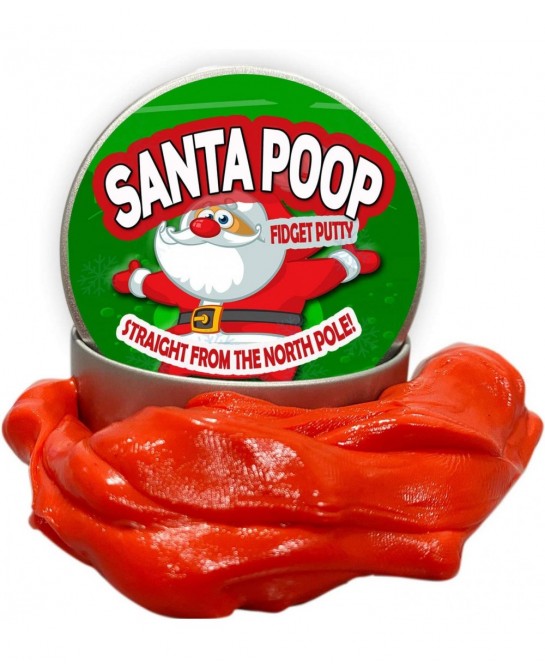 Santa Poop Fidget Putty - Christmas Stress Relief Therapy Toy for Kids Teens and Adults Red Metal Tin $22.36 Slime & Putty Toys