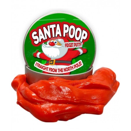 Santa Poop Fidget Putty - Christmas Stress Relief Therapy Toy for Kids Teens and Adults Red Metal Tin $22.36 Slime & Putty Toys